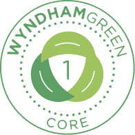 The Wyndham Green Certification signifies a property that has addressed and met best practices for energy and water conservation, waste diversion, and operational efficiency, as well as guest, team member, and franchisee education and engagement.